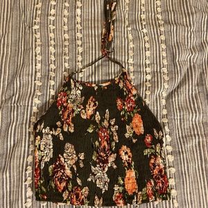 Floral halter top